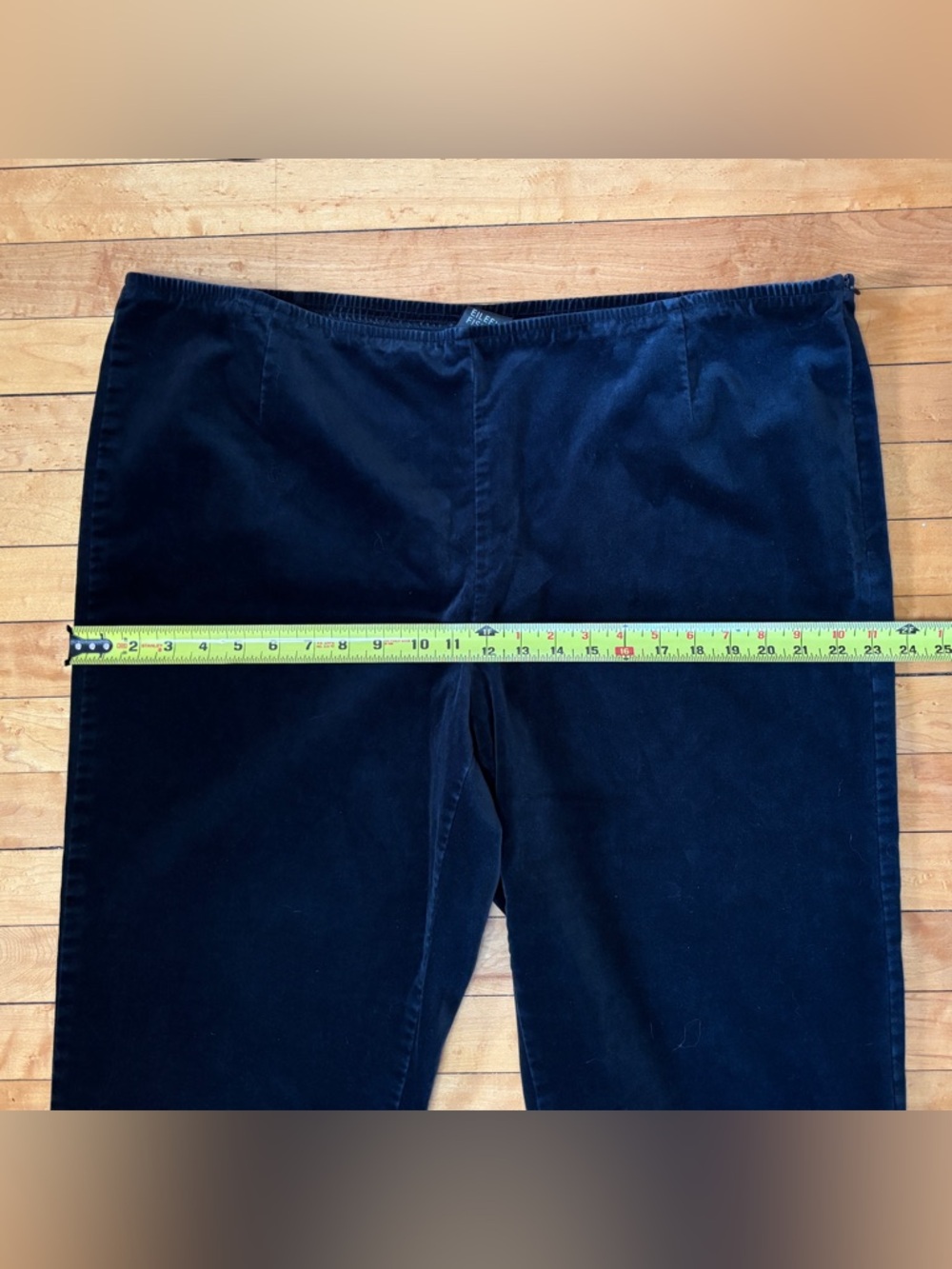 EUC Eileen Fisher Velvet High-Rise Trouser | Black Dress Pants | Women’s Plus 1X - Picture 9 of 16